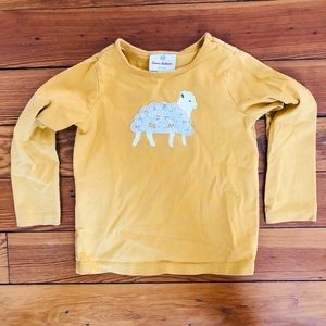 Hanna Andersson Embroidered Lamb Long Sleeve Tee